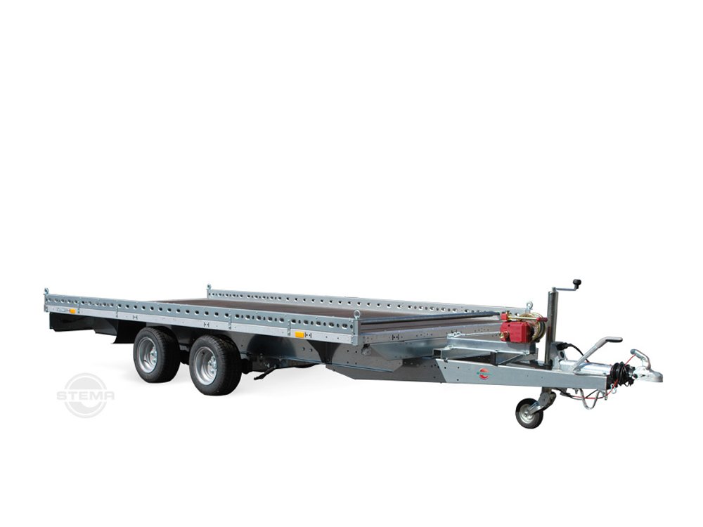 STEMA Autotransporter SHA O2 20-40-20.2 Carrier XL – Rampengröße: 290 x 26 - 100km/h – Ladefläche 401 × 203 cm – 2000 kg – Tandemachser – Ansicht 1