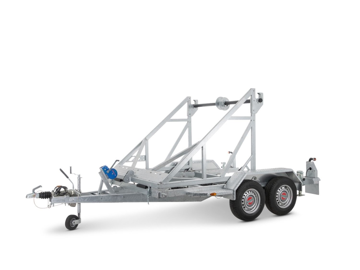 STEMA Kabeltrommelanhänger KT O2 27-30-25.2 – Kabeltrommelanhänger – Ladefläche 260 × 174 cm – 2700 kg – Tandemachser – Ansicht 1