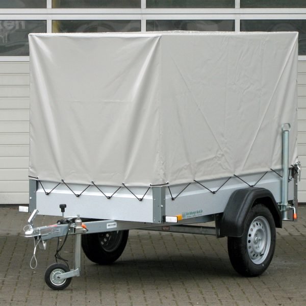 STEMA Kastenanhänger FT 7.5-20-10.1B – inkl. Planenaufbau 100 cm lose beigelegt – Ladefläche 201 × 108 cm – 750 kg – Einachser – Ansicht 1