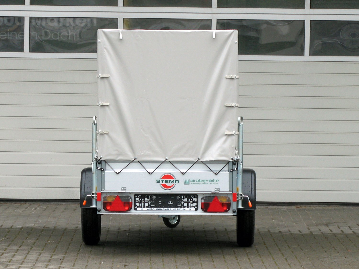 STEMA Kastenanhänger FT 7.5-20-10.1B – inkl. Planenaufbau 100 cm lose beigelegt – Ladefläche 201 × 108 cm – 750 kg – Einachser – Ansicht 3