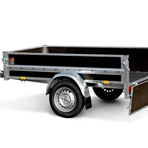 STEMA Kastenanhänger HZ 7.5-20-12.1 C Woodoxx – Holzanhänger mit 40er Bordwandhöhe – Ladefläche 201 × 115 cm – 750 kg – Einachser – Ansicht 1