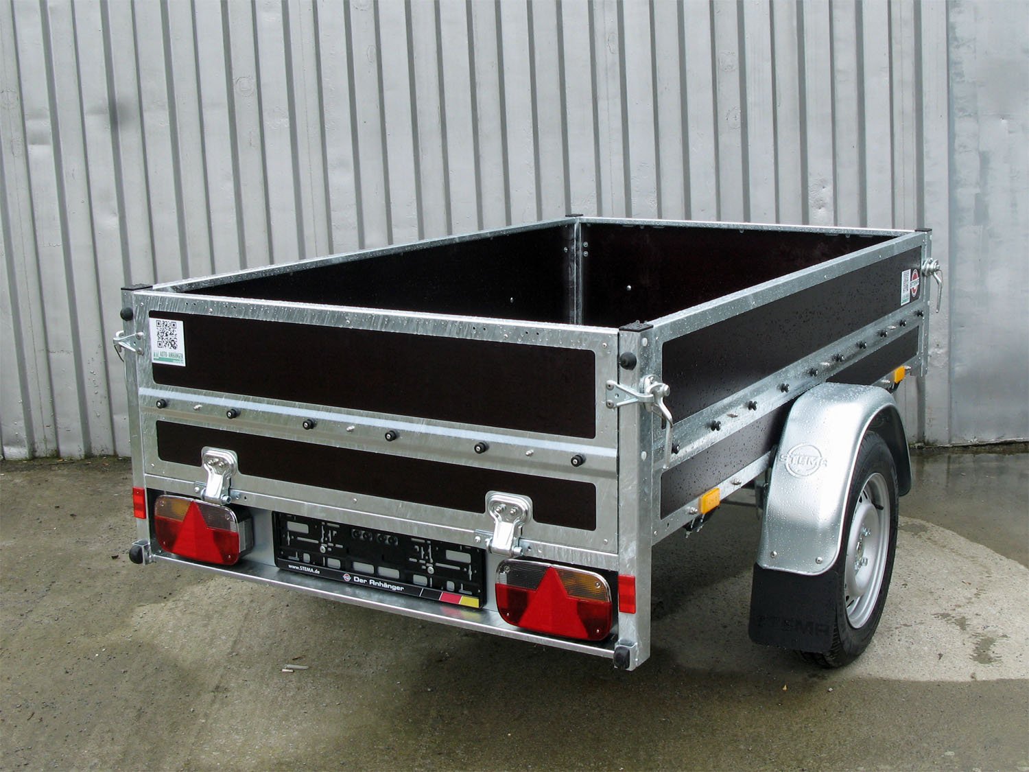 STEMA Kastenanhänger HZ 7.5-20-12.1 C Woodoxx – Holzanhänger mit Hochplane – Ladefläche 201 × 115 cm – 750 kg – Einachser – Ansicht 5