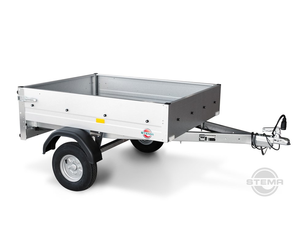 STEMA Kastenanhänger mini 350 – Ladefläche 134 × 108 cm – 350 kg – Einachser – Ansicht 1