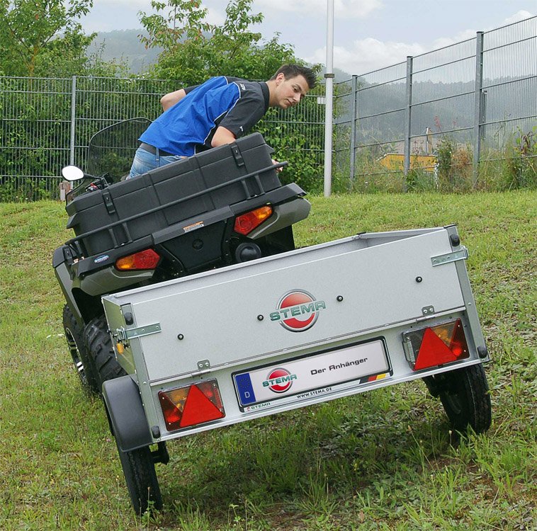 STEMA Kastenanhänger mini 350 – Ladefläche 134 × 108 cm – 350 kg – Einachser – Ansicht 4