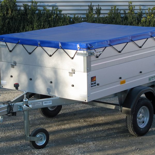 STEMA Kastenanhänger mini 350 Plus – incl. Bordwandaufsatz ohne Plane u Stützrad – Ladefläche 134 × 108 cm – 350 kg – Einachser – Ansicht 1