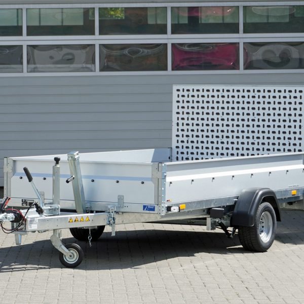 STEMA Kastenanhänger MUT O2 18-30-15.1 – Kippbar mit Teleskopkurbel 195/50 R 13 – Ladefläche 301 × 153 cm – 1800 kg – Einachser – Ansicht 1