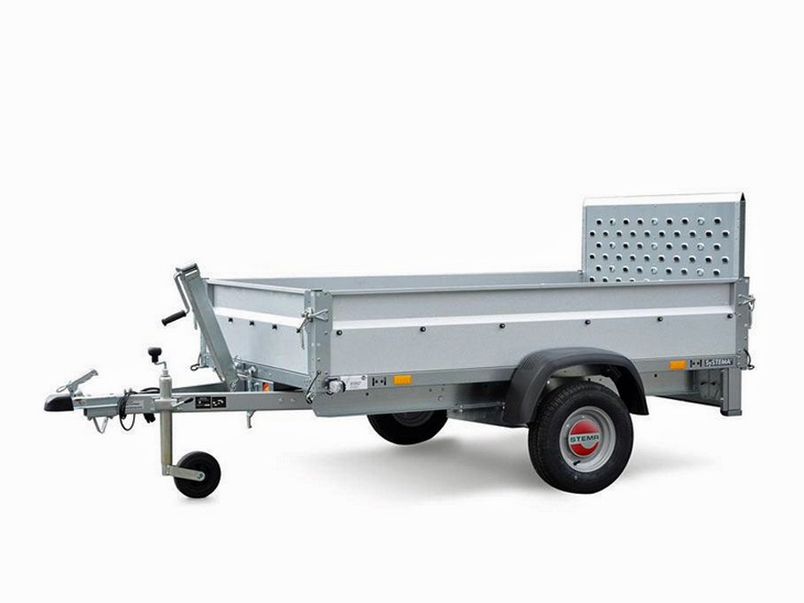 STEMA Kastenanhänger STP O1 7.5-21-13.1 REX 21 – Kippbar mit Auffahrrampe – Ladefläche 210 × 128 cm – 750 kg – Einachser – Ansicht 2