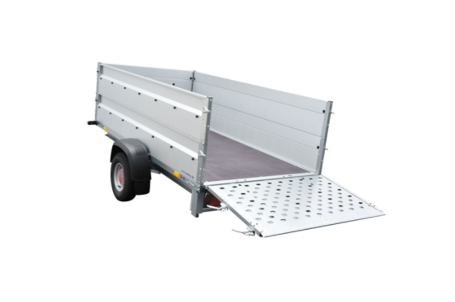 STEMA Kastenanhänger STP O1 75.-30-13.1 REX 30 – Kippmechanik mit Auffahrrampe – Ladefläche 301 × 128 cm – 750 kg – Einachser – Ansicht 2