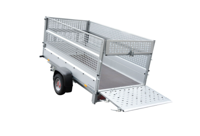STEMA Kastenanhänger STP O1 75.-30-13.1 REX 30 – Kippmechanik mit Auffahrrampe – Ladefläche 301 × 128 cm – 750 kg – Einachser – Ansicht 3