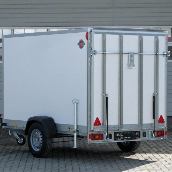 STEMA Kofferanhänger P-BOX STPK O2 15-25-18.1.P15.2 – Rampe – Ladefläche 255 × 186,5 cm – 1500 kg – Einachser – Ansicht 1