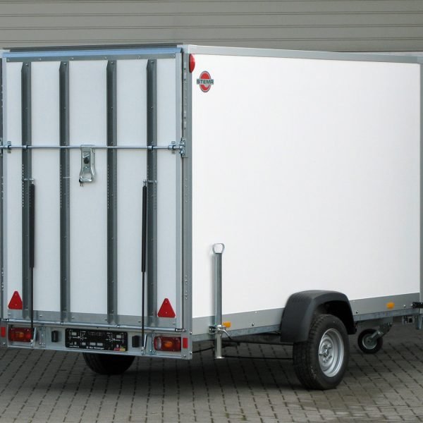 STEMA Kofferanhänger P-BOX STPK O2 15-30-15.1.P18.1 – Rampe – Ladefläche 305 × 157 cm – 1500 kg – Einachser – Ansicht 1