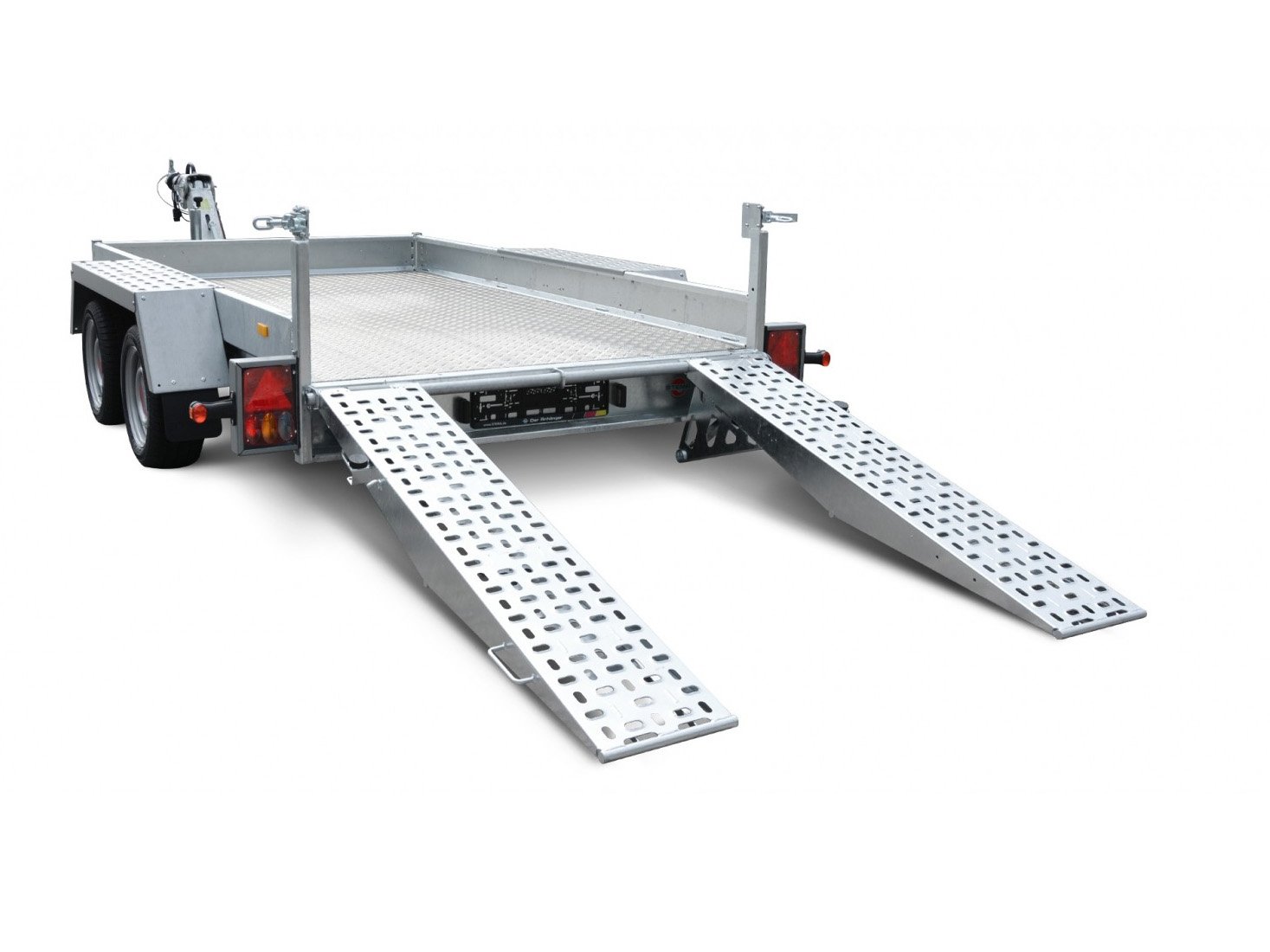 STEMA Maschinentransporter BMAT O2 35-30-17.2 – höhenverstellbares Zentralrohr – Ladefläche 301 × 165 cm – 3500 kg – Tandemachser – Ansicht 2
