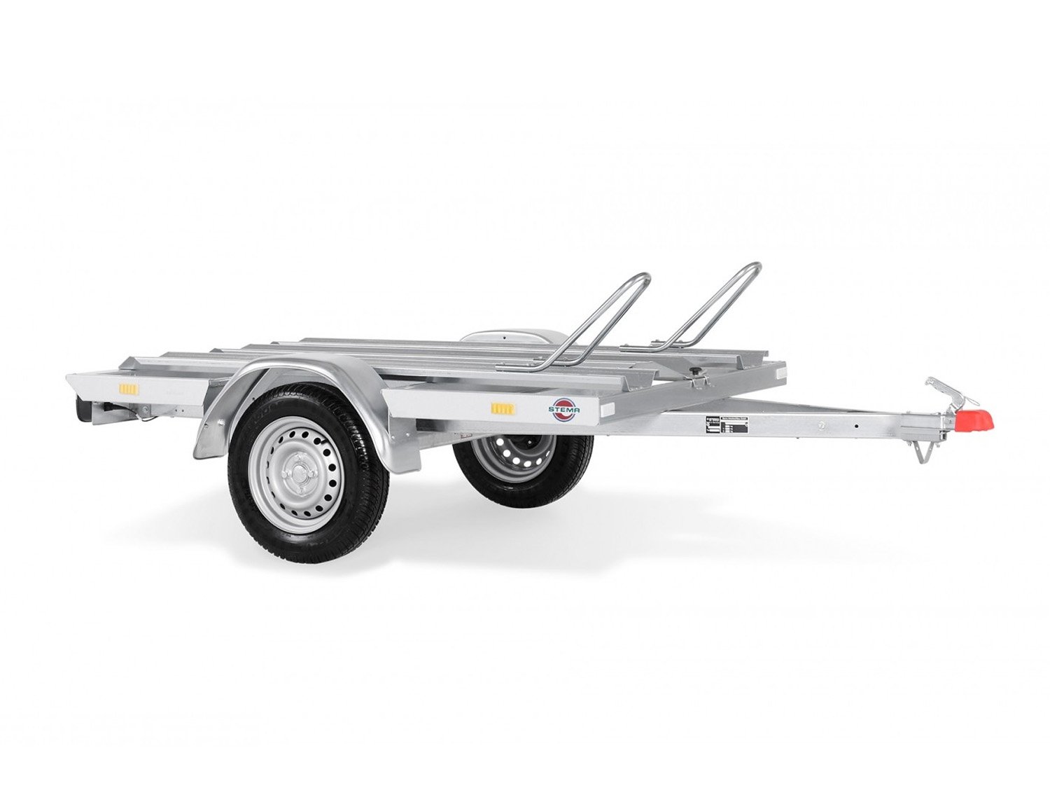 STEMA Motorradtransporter MT 750 BS2 – 2 Standschienen – Ladefläche 194 × 108 cm – 750 kg – Einachser – Ansicht 2