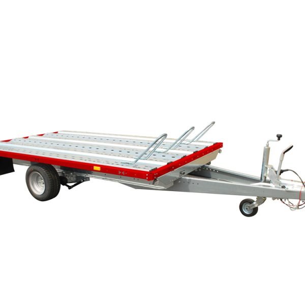 STEMA Motorradtransporter SHM O2 15-30-18.1 – rot gepulvert – Ladefläche 301 × 183 cm – 1500 kg – Einachser – Ansicht 1