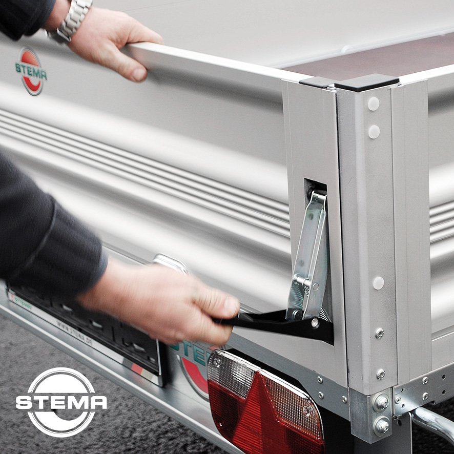 STEMA Pritschenhochlader SH O1 7.5-25-13.2 – Alu-Bordwand – Ladefläche 251 × 128 cm – 750 kg – Tandemachser – Ansicht 5