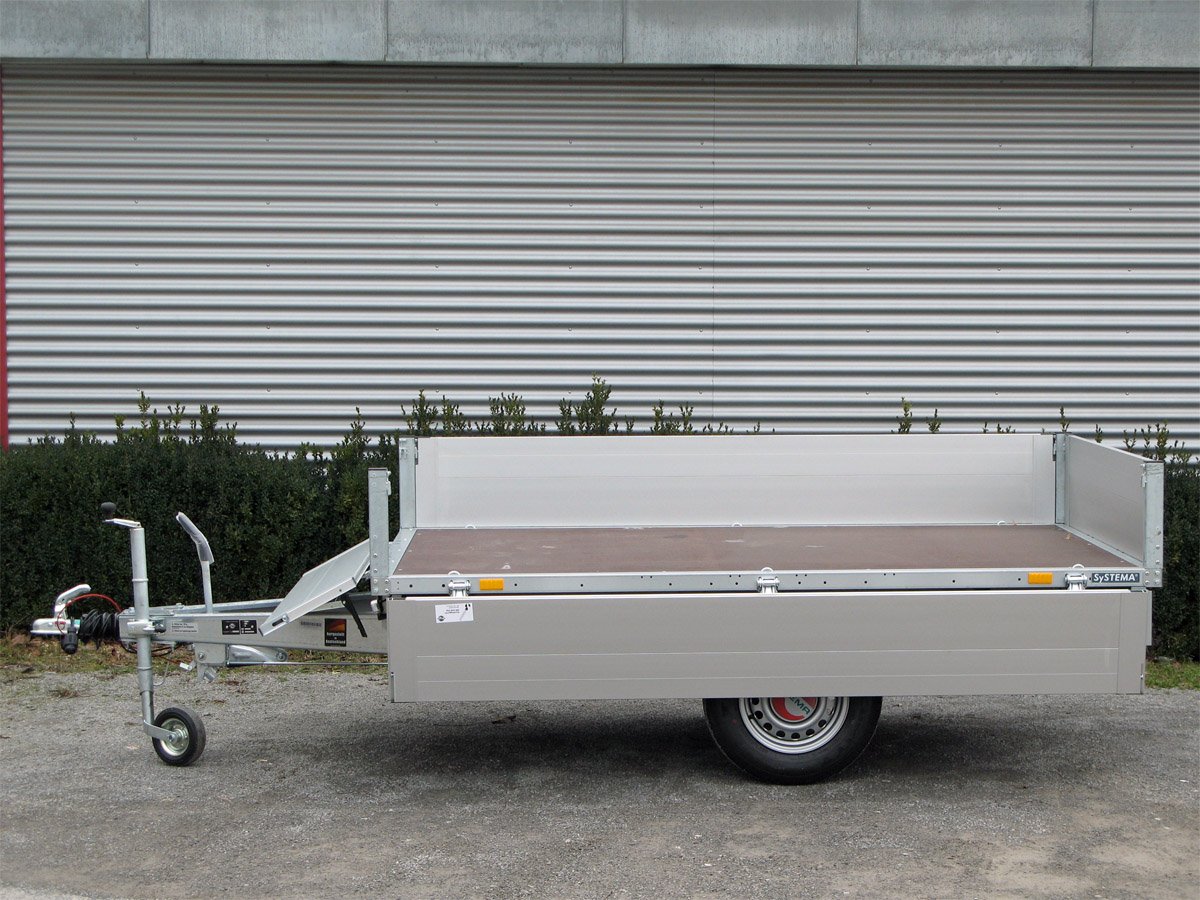 STEMA Pritschenhochlader SH O2 10-30-15.1 – Alu-Bordwand – Ladefläche 301 × 153 cm – 1000 kg – Einachser – Ansicht 3