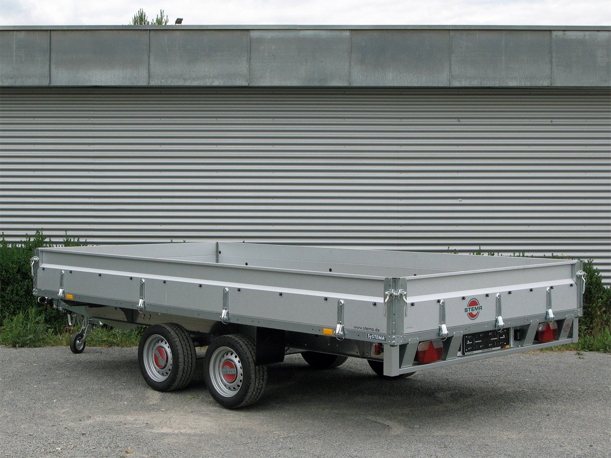 STEMA Pritschenhochlader SH O2 35-40-20.2 – 100 km/h und Stahlblechbordwand – Ladefläche 401 × 203 cm – 3500 kg – Tandemachser – Ansicht 3