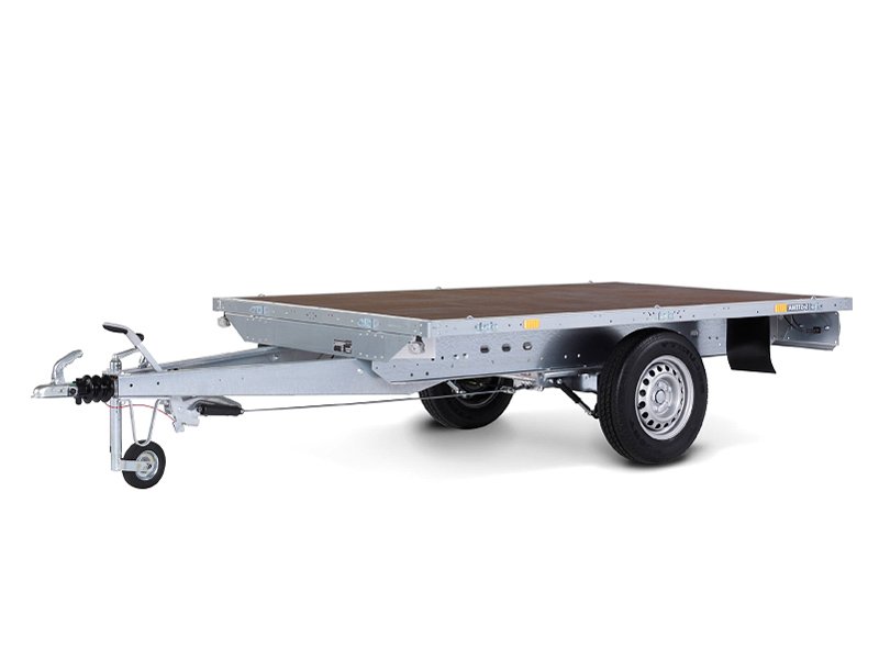 STEMA Pritschenhochlader SHP O2 15-30-15.1 – Plattform ohne Bordwände – Ladefläche 301 × 153 cm – 1500 kg – Einachser – Ansicht 1