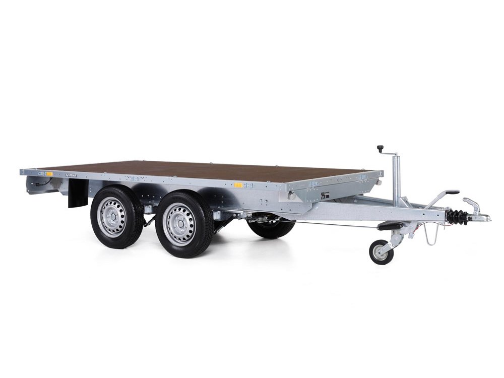 STEMA Pritschenhochlader SHP O2 20-40-20.2 – Plattform ohne Bordwände – Ladefläche 401 × 203 cm – 2000 kg – Tandemachser – Ansicht 1