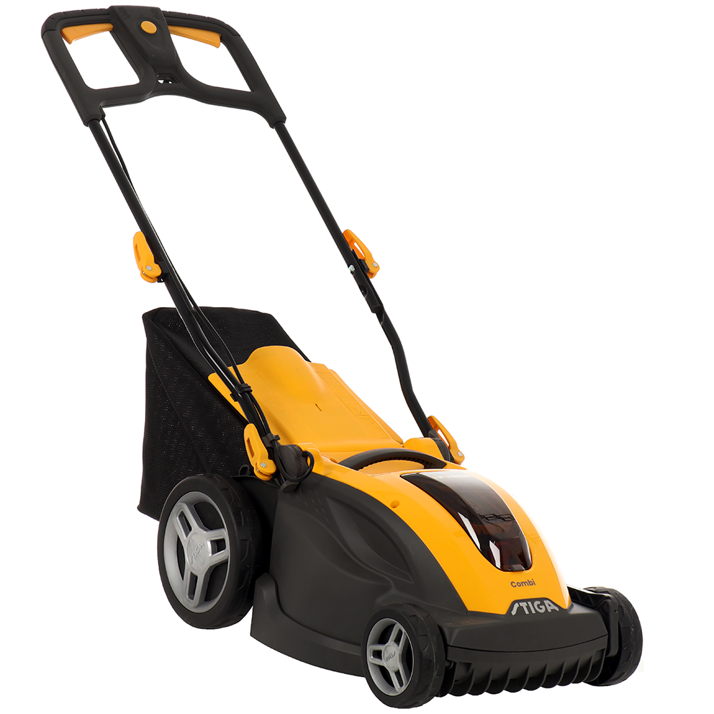 Stiga COMBI 340e Akku-Rasenmäher – 38 cm Schnittbreite – zum Schieben – mit Fangkorb – Ansicht 1