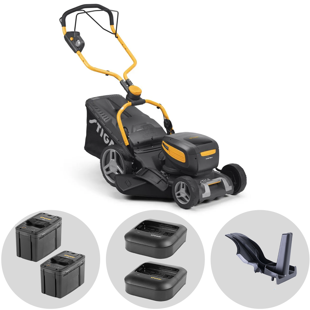 Stiga Combi 748e V Akku-Rasenmäher – 46 cm Schnittbreite – Heckantrieb – mit Fangkorb – Ansicht 1