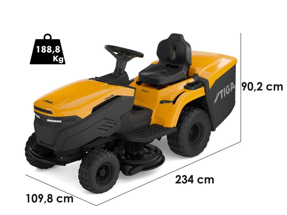 Stiga Estate 598e Akku-Rasentraktor – 98 cm Schnittbreite – Automatisch – Fangkorb 240 l – Ansicht 3