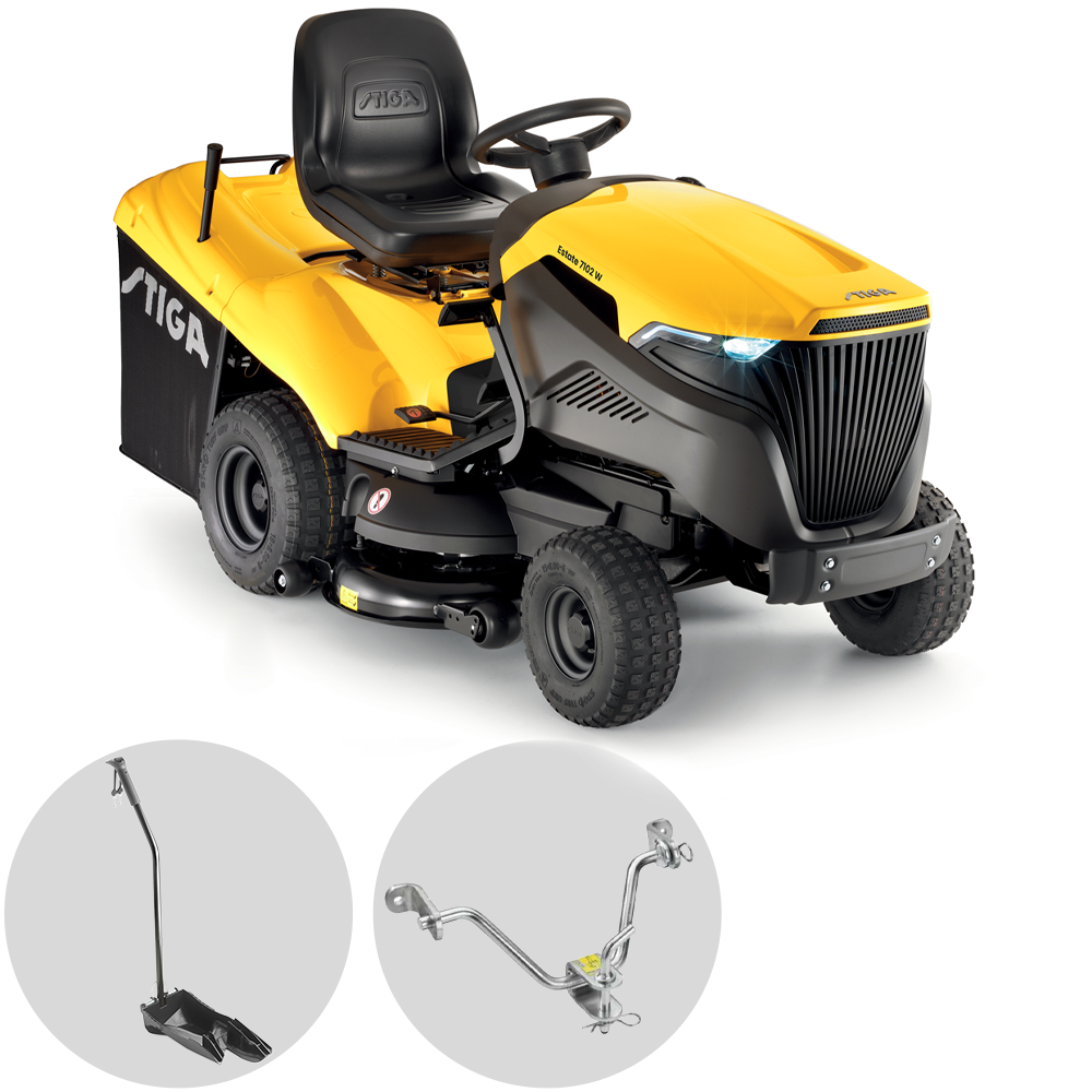 Stiga Estate 7102 W Aufsitzmäher – 102 cm Schnittbreite – Hydrostatik – Fangkorb 300 l – Ansicht 1