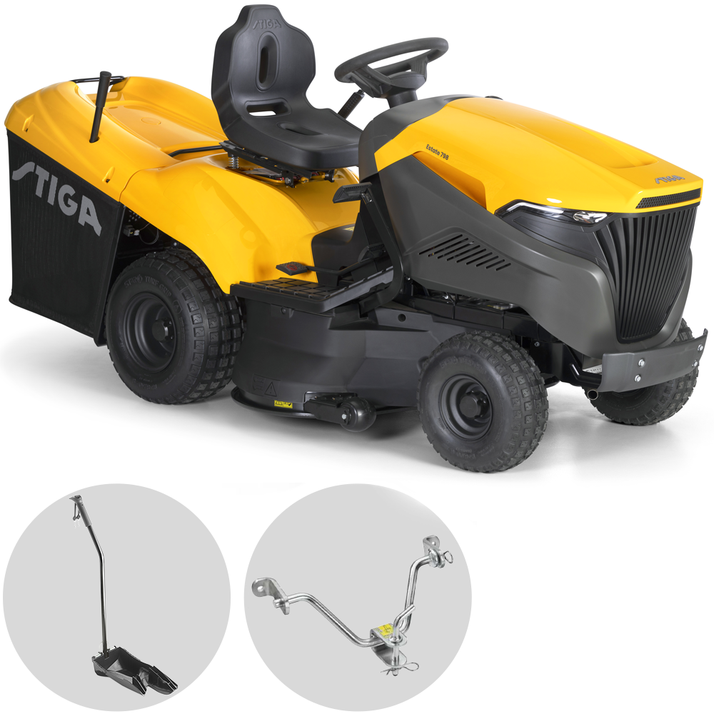 Stiga Estate 798 W Aufsitzmäher – 98 cm Schnittbreite – Hydrostatik – Fangkorb 300 l – Ansicht 1