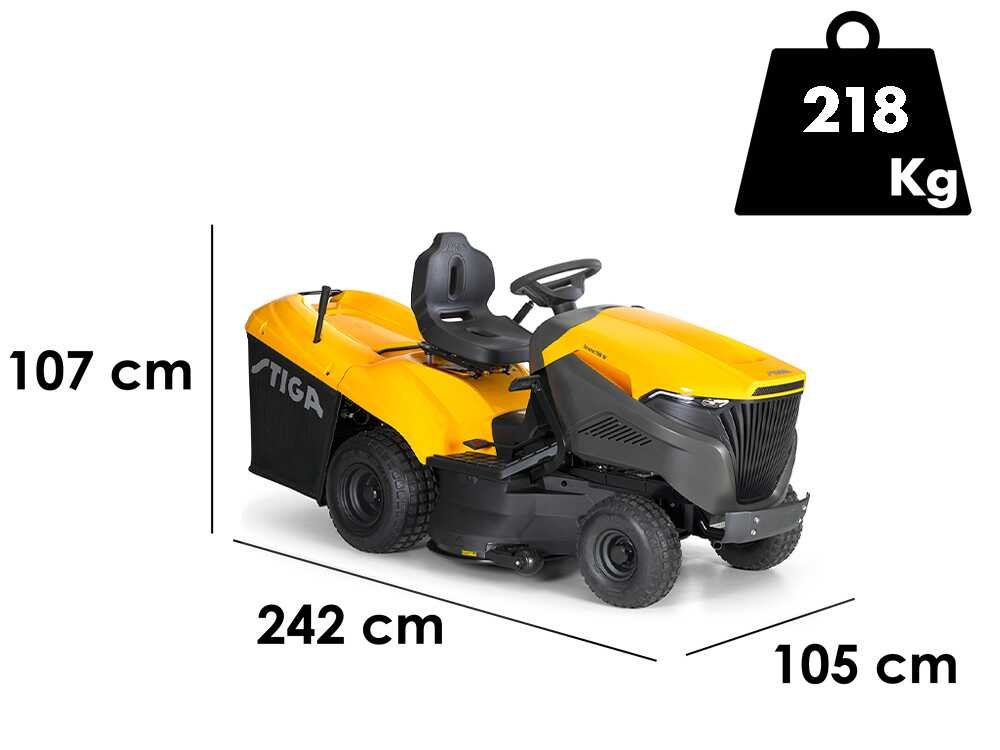 Stiga Estate 798 W Aufsitzmäher – 98 cm Schnittbreite – Hydrostatik – Fangkorb 300 l – Ansicht 2