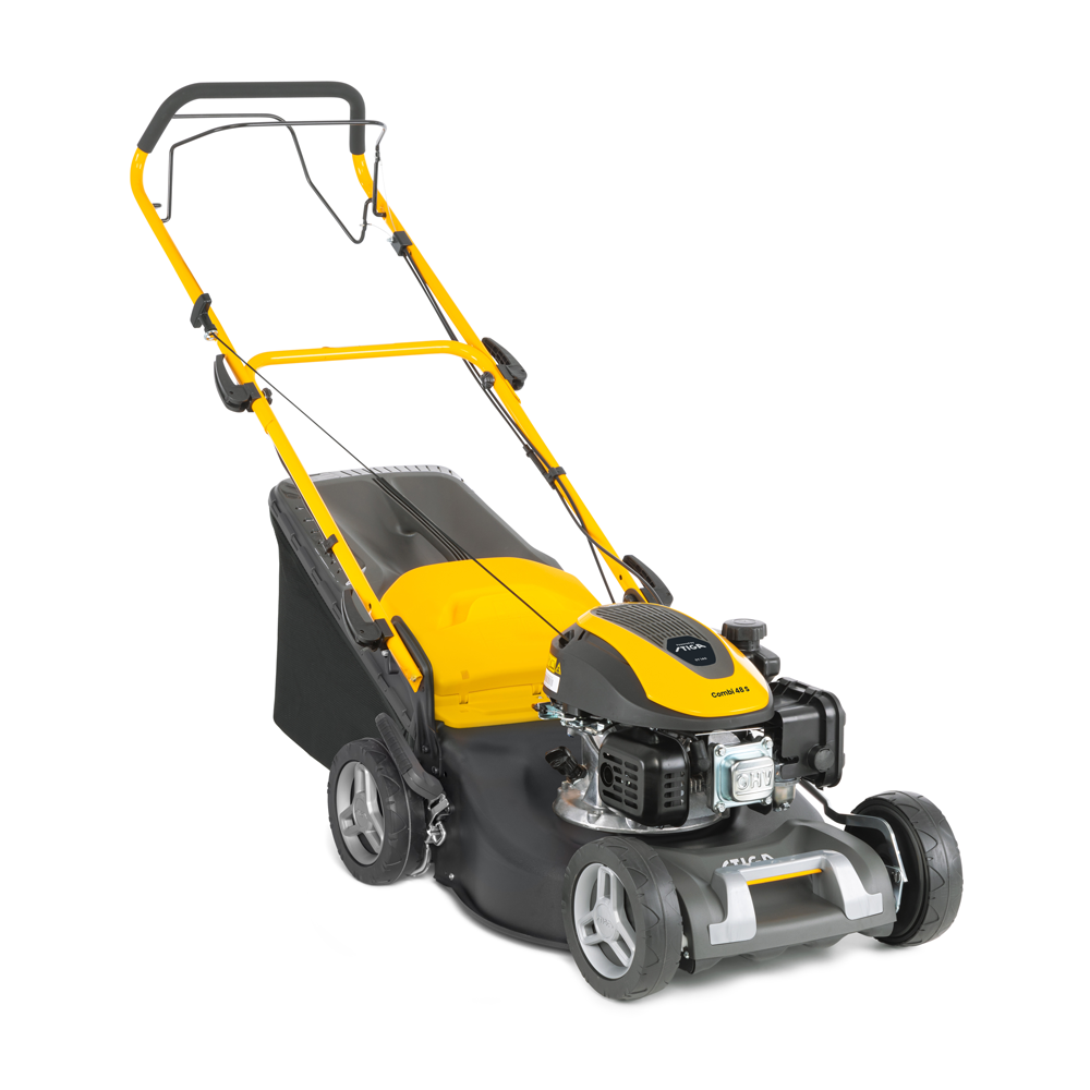 Stiga Combi 48 S Benzin-Rasenmäher – 46 cm Schnittbreite – Heckantrieb – mit Fangkorb – Ansicht 1