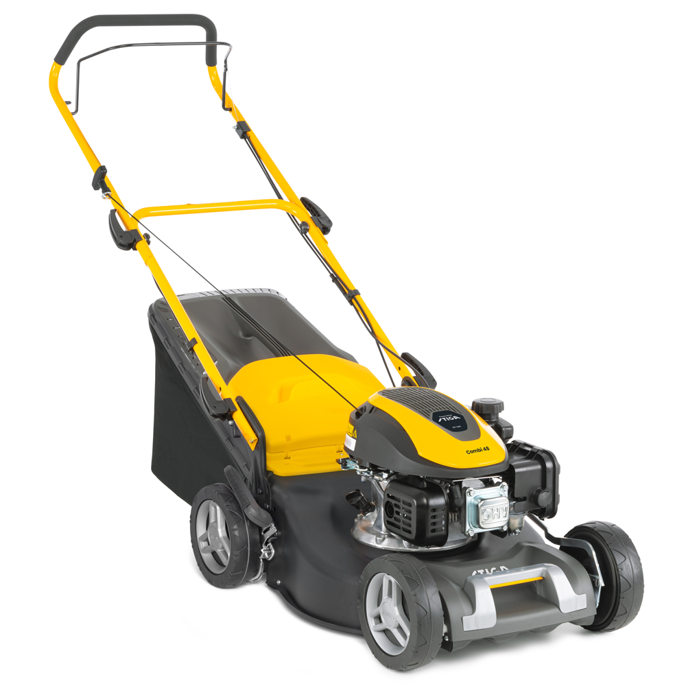 Stiga Combi 48 Benzin-Rasenmäher – 46 cm Schnittbreite – zum Schieben – mit Fangkorb – Ansicht 1