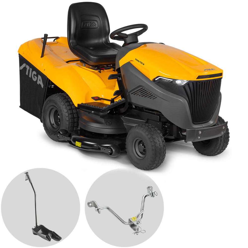 Stiga Estate 7122 W Rasentraktor – 122 cm Schnittbreite – Hydrostatik – Fangkorb 300 l – Ansicht 1