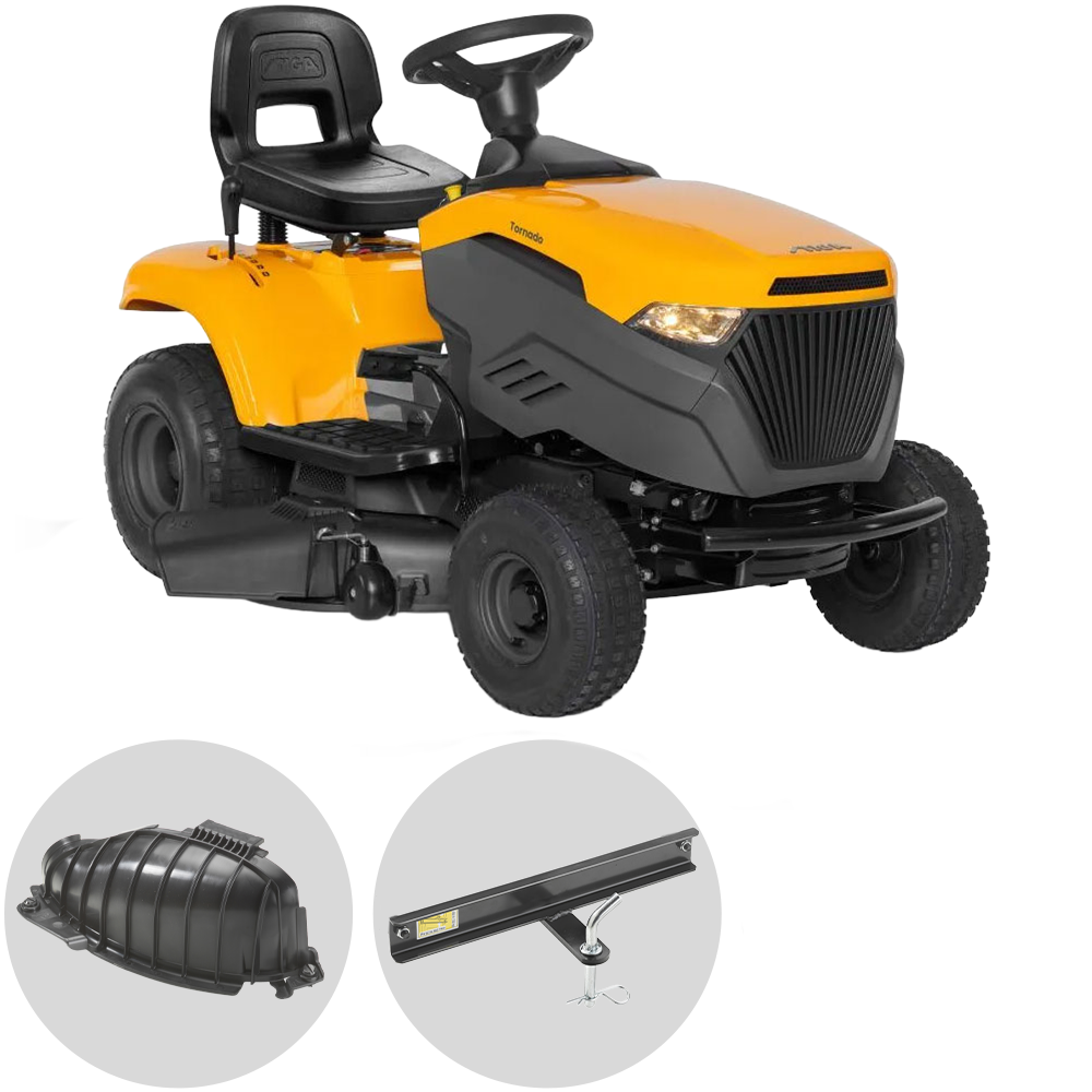 Stiga Tornado 398 M Rasentraktor – 98 cm Schnittbreite – Mechanisch – mit Mulchfunktion – Ansicht 1