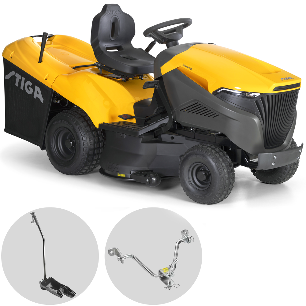 Stiga Estate 798 Rasentraktor – 98 cm Schnittbreite – Hydrostatik – Fangkorb 300 l – Ansicht 1