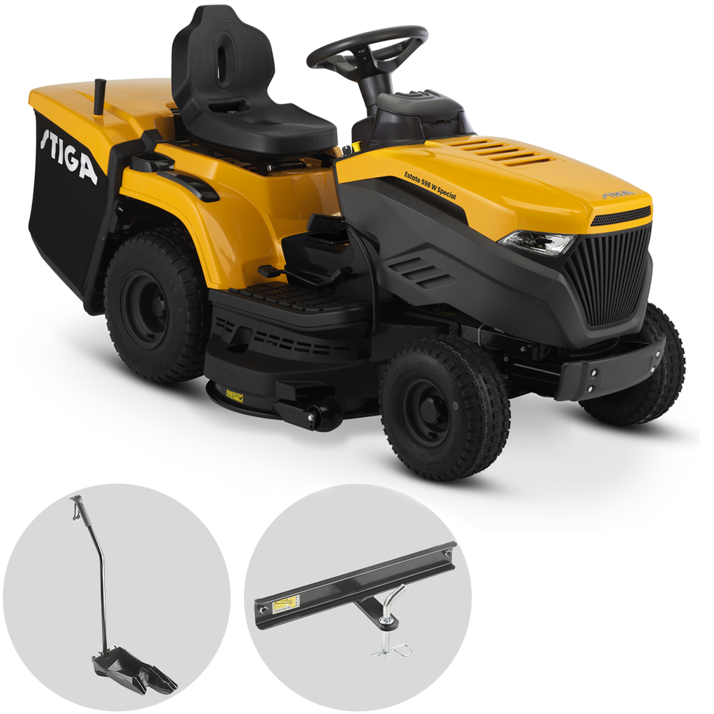 Stiga Estate 598 W Special Rasentraktor – 98 cm Schnittbreite – Hydrostatik – Fangkorb 240 l – Ansicht 1