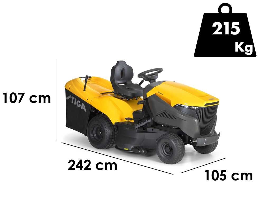 Stiga Estate 798 Rasentraktor – 98 cm Schnittbreite – Hydrostatik – Fangkorb 300 l – Ansicht 2