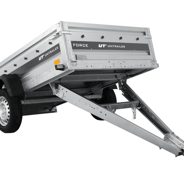 UNITRAILER Force 230 KIPP – PKW-Anhänger 230,9 × 126,1 cm – 750 kg – Einachser – mit geschweißtem Rahmen – Ansicht 1