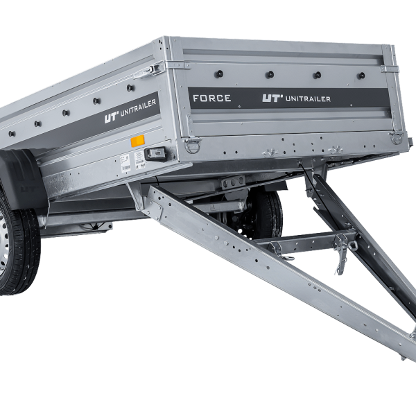 UNITRAILER Force 264 KIPP – PKW-Anhänger 264,7 × 126 cm – 750 kg – Einachser – mit geschweißtem Rahmen – Ansicht 1