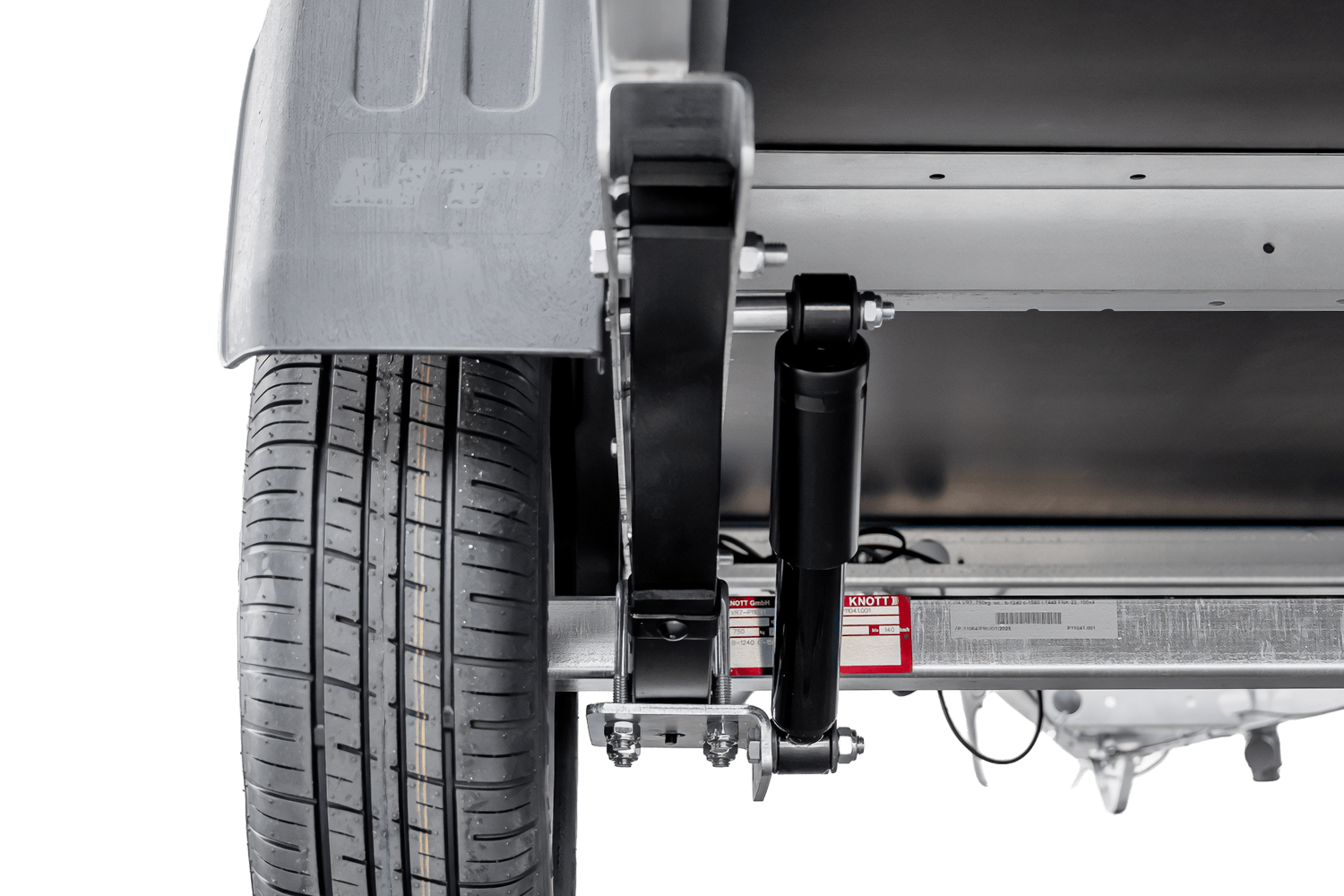 UNITRAILER Garden 230/R KIPP – PKW-Anhänger 230,4 × 125,6 cm – 750 kg – Einachser – mit Blattfederung – 80 cm hohe blaue Plane – Zusatzbordwände: zusätzliche Vollwand-Stahlbordwände – Ansicht 4