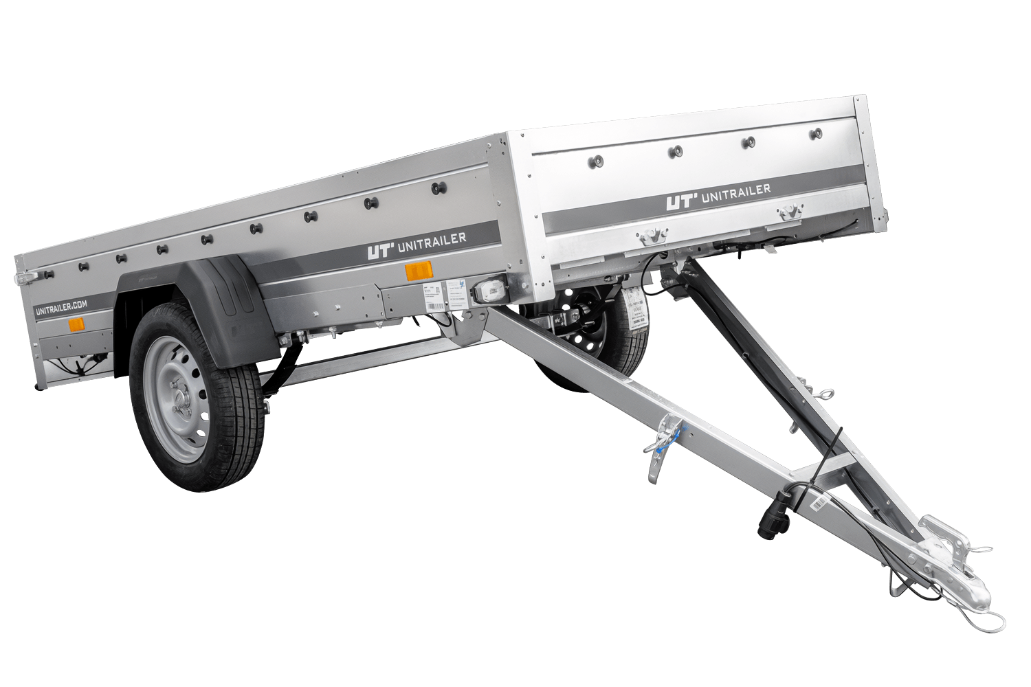 UNITRAILER Garden 264/R KIPP – PKW-Anhänger 264,1 × 125,6 cm – 750 kg – Einachser – mit Blattfederung – Ansicht 1