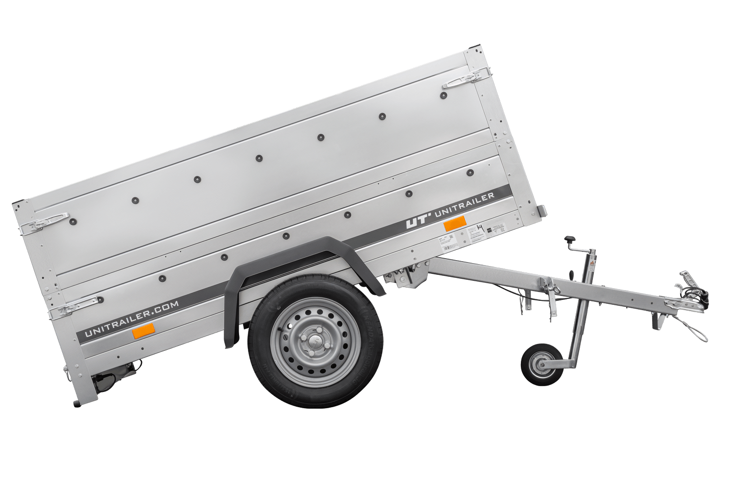 UNITRAILER Garden Trailer 200 Kipp – PKW-Anhänger 200,6 × 106,3 cm – 750 kg – Einachser – Zusatzbordwände: zusätzliche Vollwand-Stahlbordwände – Ansicht 2