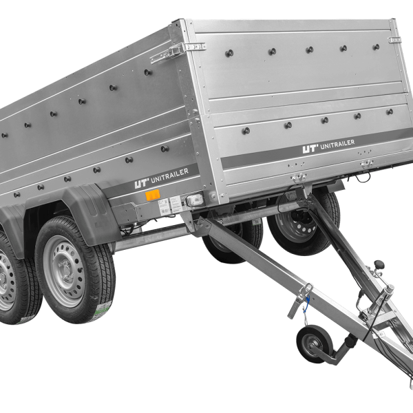 UNITRAILER Garden Trailer 265/2 KIPP – PKW-Anhänger 264,3 × 149,9 cm – 750 kg – Tandemachser – Zusatzbordwände: zusätzliche Vollwand-Stahlbordwände – Ansicht 1