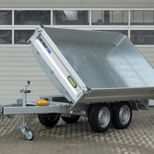 Unsinn 3-Seiten-Kipper UDK 2715-26-14 – Stahlboden E-Pumpe 10 Zurrpins Spinlock – Ladefläche 276 × 150 cm – 2600 kg – Tandemachser – Ansicht 1