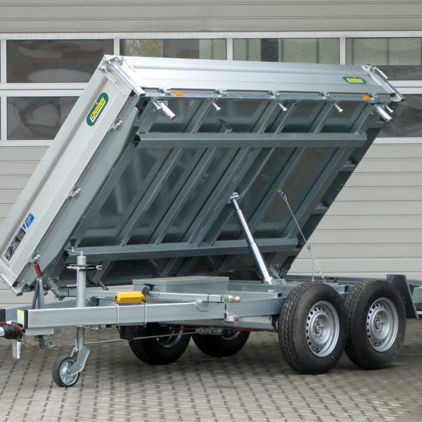 Unsinn 3-Seiten-Kipper UDK 3017-30-14 – E Pumpe Stahlboden 10 Zurrpins Spinlock – Ladefläche 306 × 175 cm – 3000 kg – Tandemachser – Ansicht 1