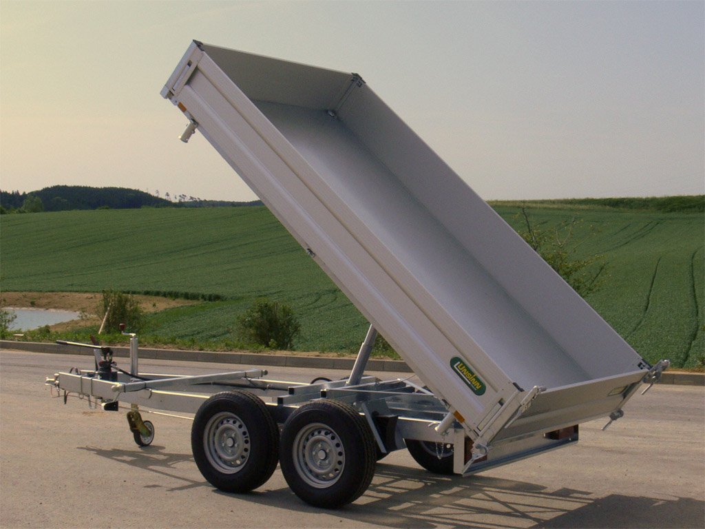 Unsinn 3-Seiten-Kipper UDK 3020-26-14 – Stahlboden E Pumpe 10 Zurrpins Spinlock – Ladefläche 306 × 204 cm – 2600 kg – Tandemachser – Ansicht 1