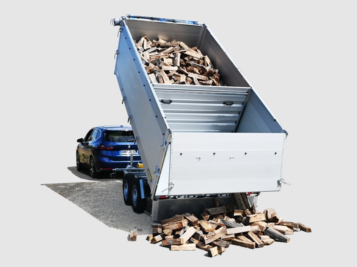 Unsinn 3-Seiten-Kipper UDK B 3617-35-14 – Brennholzanhänger – Ladefläche 366 × 175 cm – 3500 kg – Tandemachser – Ansicht 1
