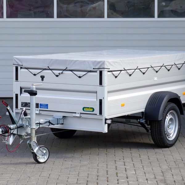 Unsinn Kastenanhänger UT 2512-13-14 Plus – Bordwandaufsatz Flachplane 100 km/h – Ladefläche 250 × 126 cm – 1300 kg – Einachser – Ansicht 1