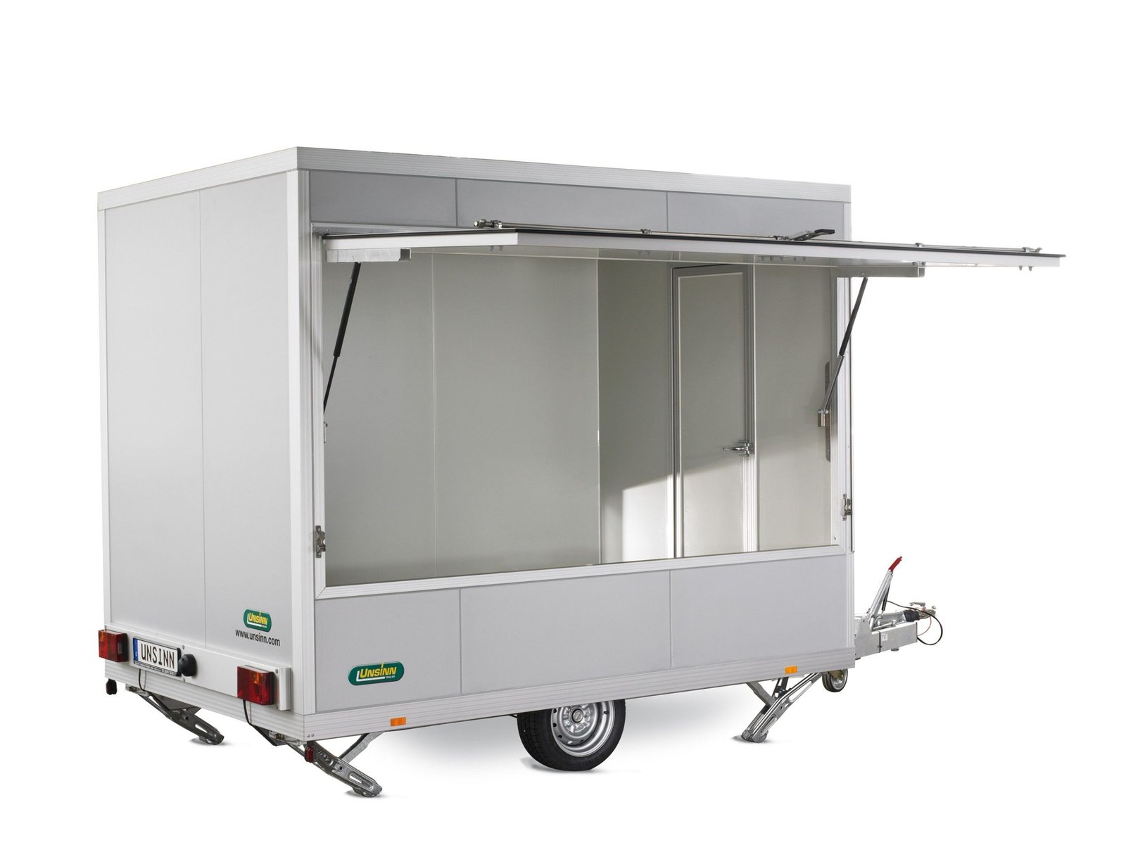 Unsinn Verkaufsanhänger UVM 3620-18-13 – Ladefläche 360 × 204 cm – 1800 kg – Einachser – Ansicht 1