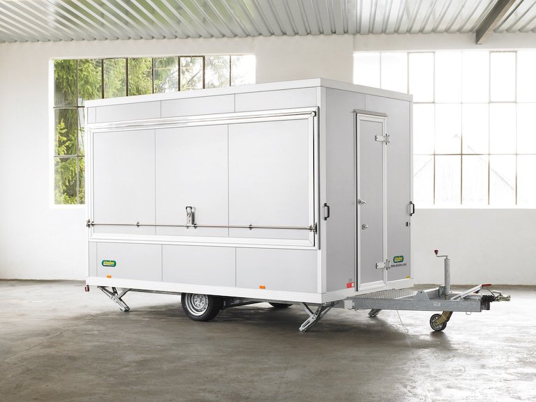 Unsinn Verkaufsanhänger UVM 4220-18-13 – Ladefläche 420 × 204 cm – 1800 kg – Einachser – Ansicht 1