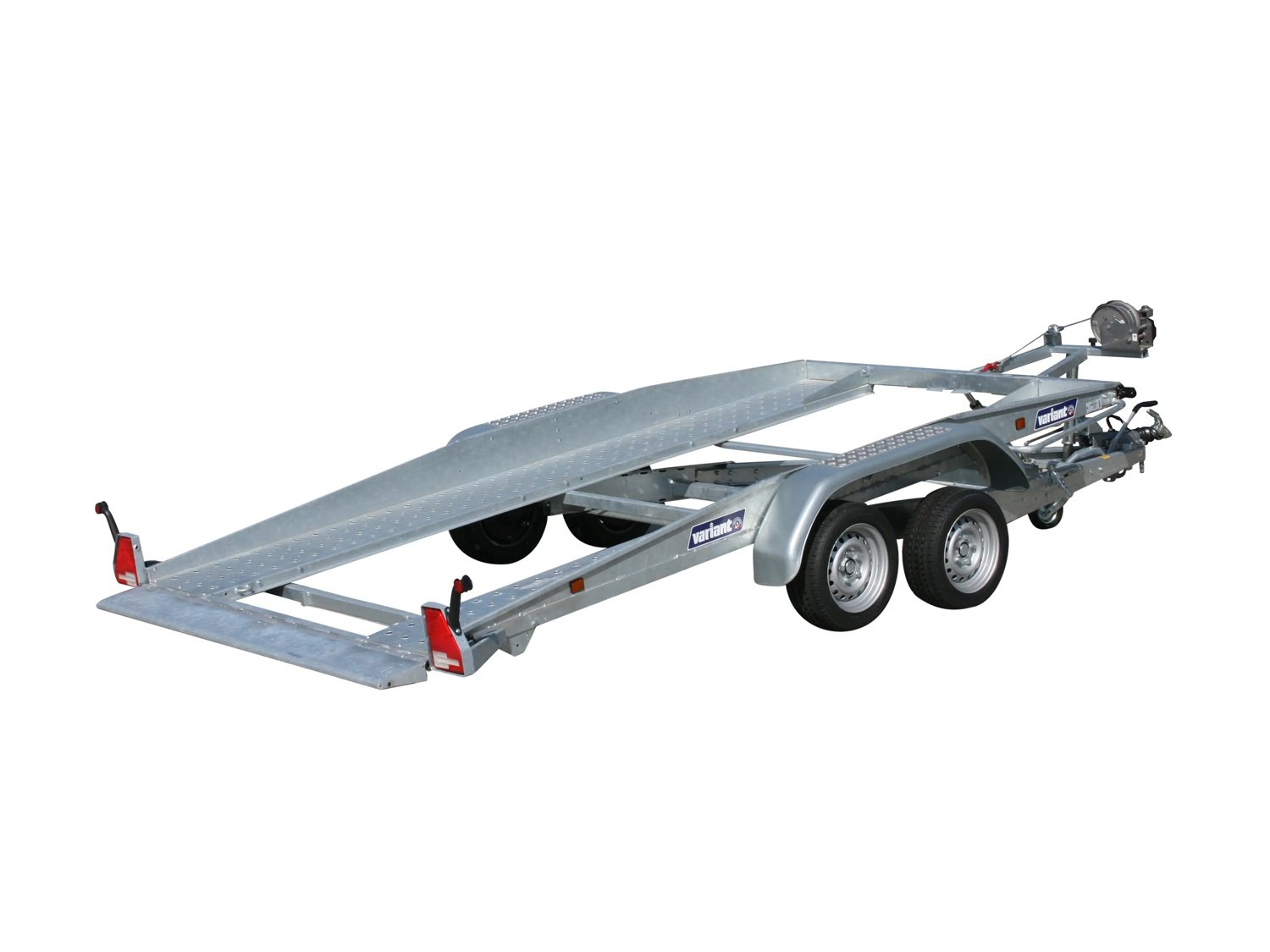 Variant Autotransporter 3504 A4 – Autotransporter mit Seilwinde – Ladefläche 400 × 200 cm – 3500 kg – Tandemachser – Ansicht 1